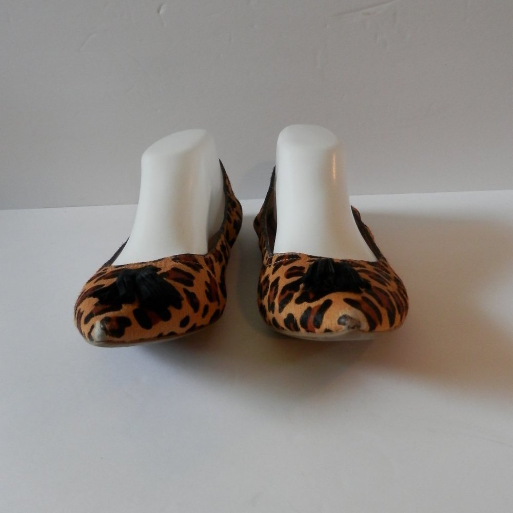 J.Crew Calf Hair Cheetah Print Ballerina Flats - Picture 2 of 12